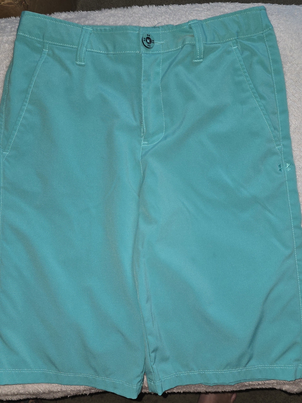 Under Armour Boys Match Play Golf Shorts Teal Size Youth Large